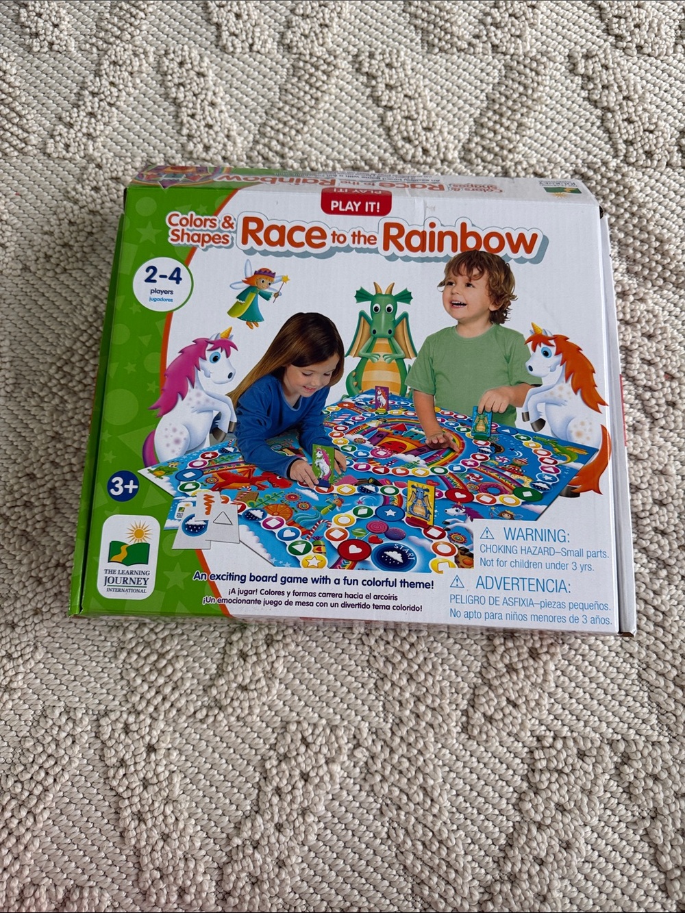 Colors & Shapes Race to the Rainbow Board Game - Green